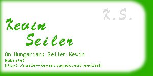 kevin seiler business card